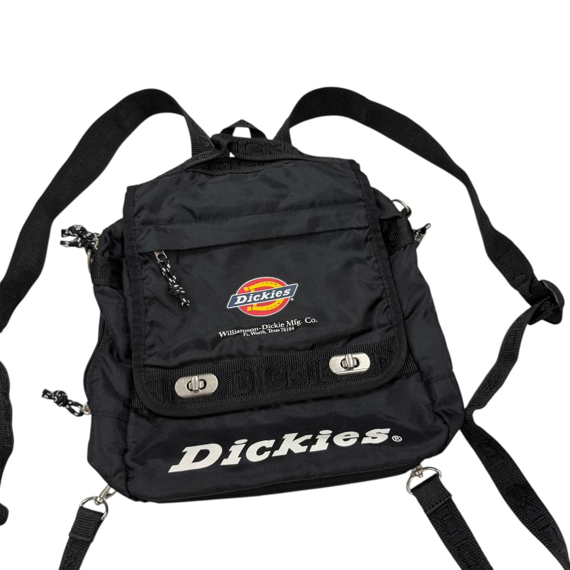 디키즈 빈티지 스펠로고 Y2K 버클 백팩 가방 블랙 상품이미지2