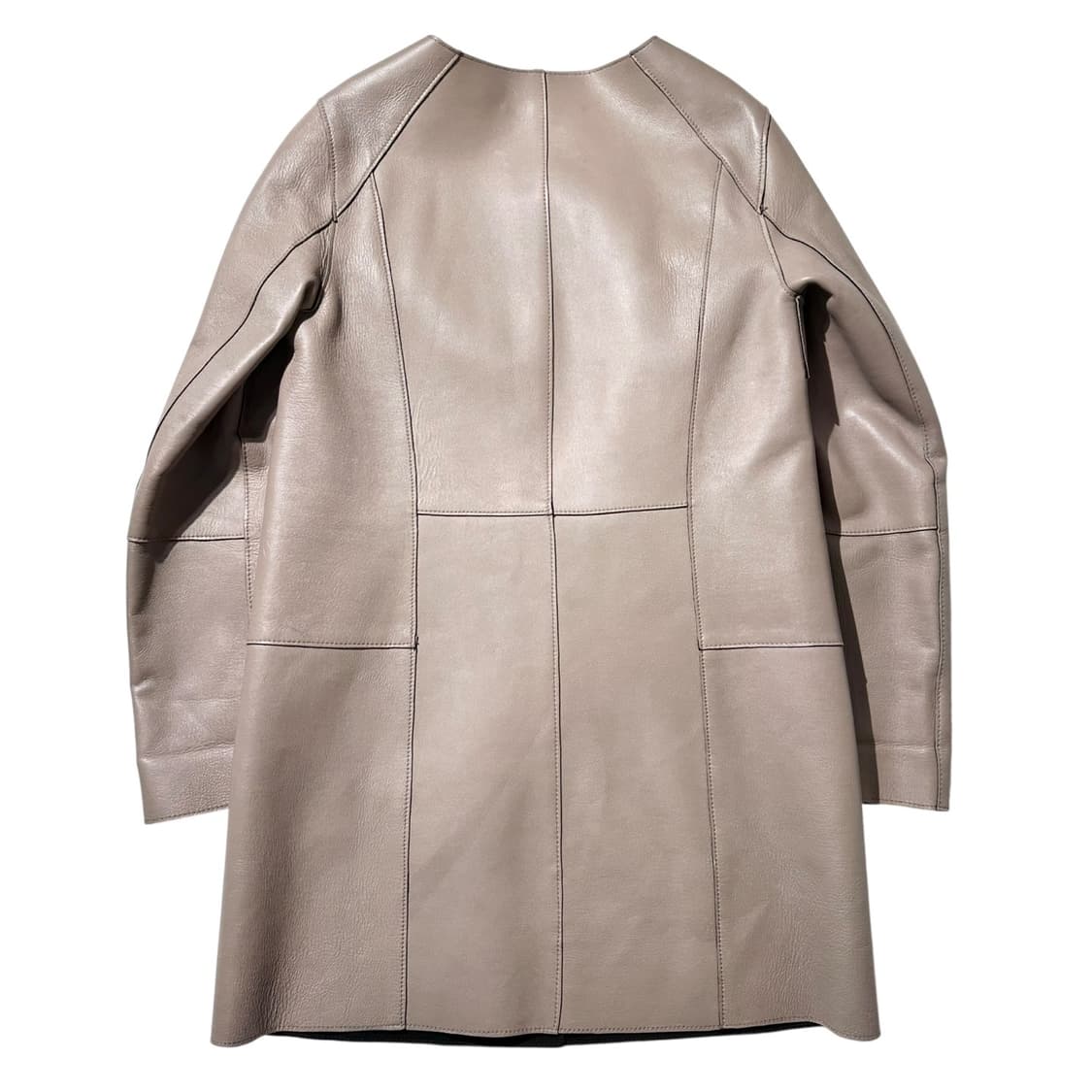 막스마라 막스앤코 부띠끄 레더 라운드넥 싱글 코트 상품이미지2