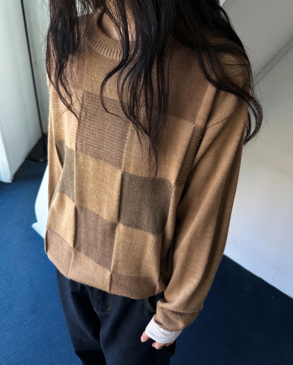 Patterned panel knit top 상품이미지7