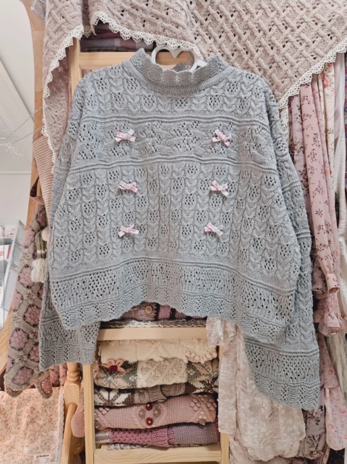 빈티지앤 러블리 반목폴라 니트 상품이미지5