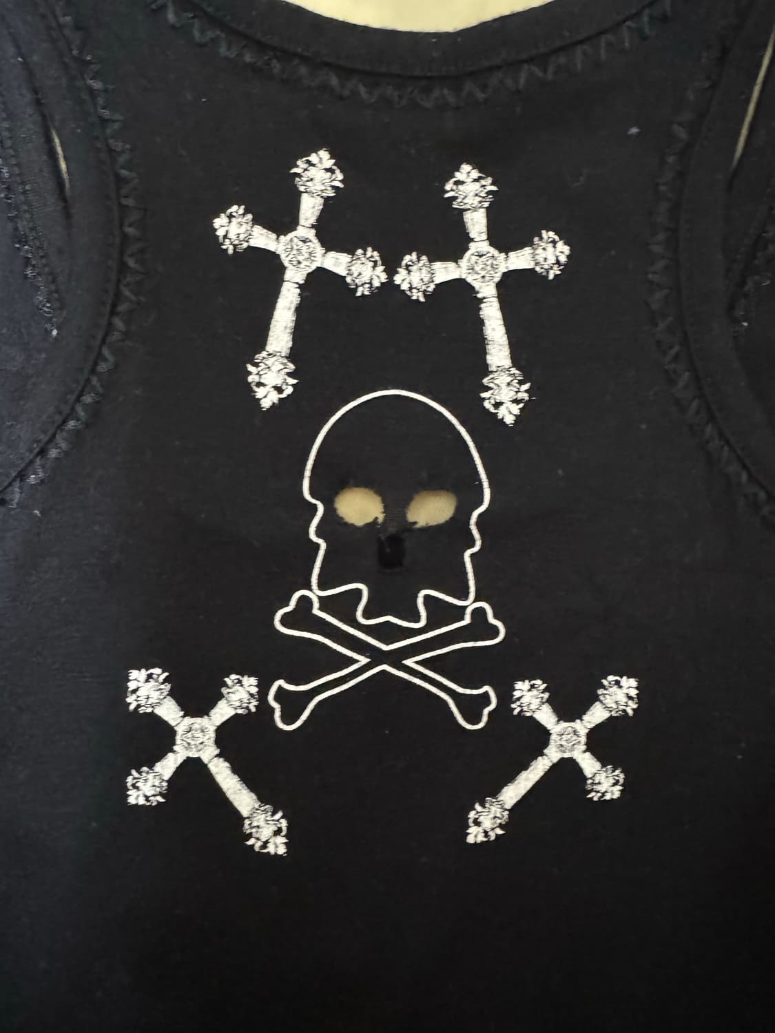 스키니립 스컬 롱 민소매 원피스 상품이미지3