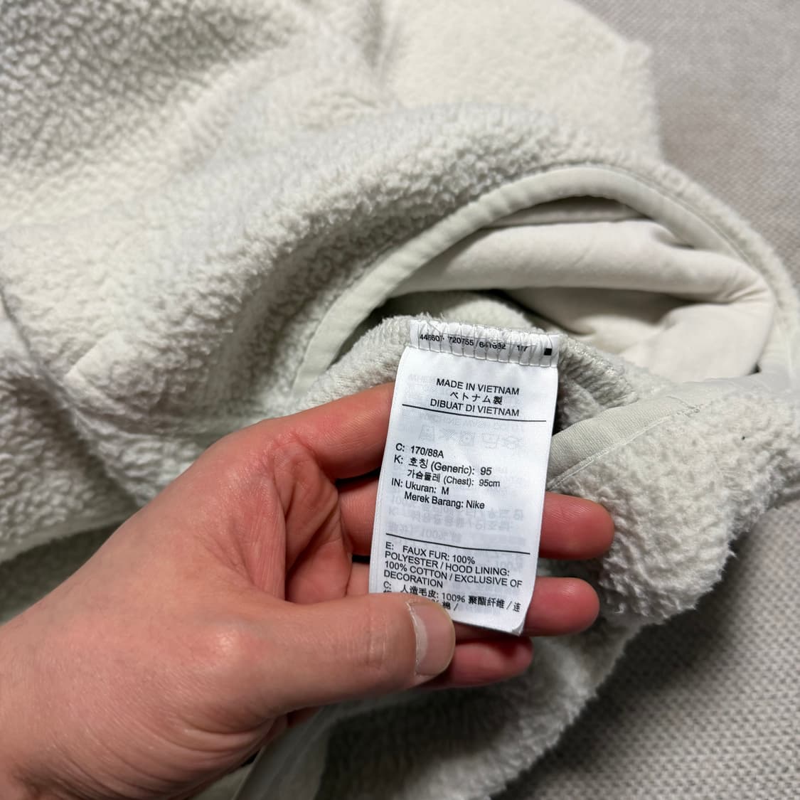 나이키 NSW 에센셜+ 셰르파 풀오버 후드 라이트 본 상품이미지5