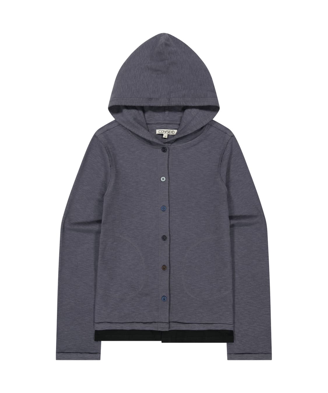 코이세이오 투폴드 버튼업 후디 차콜 상품이미지1