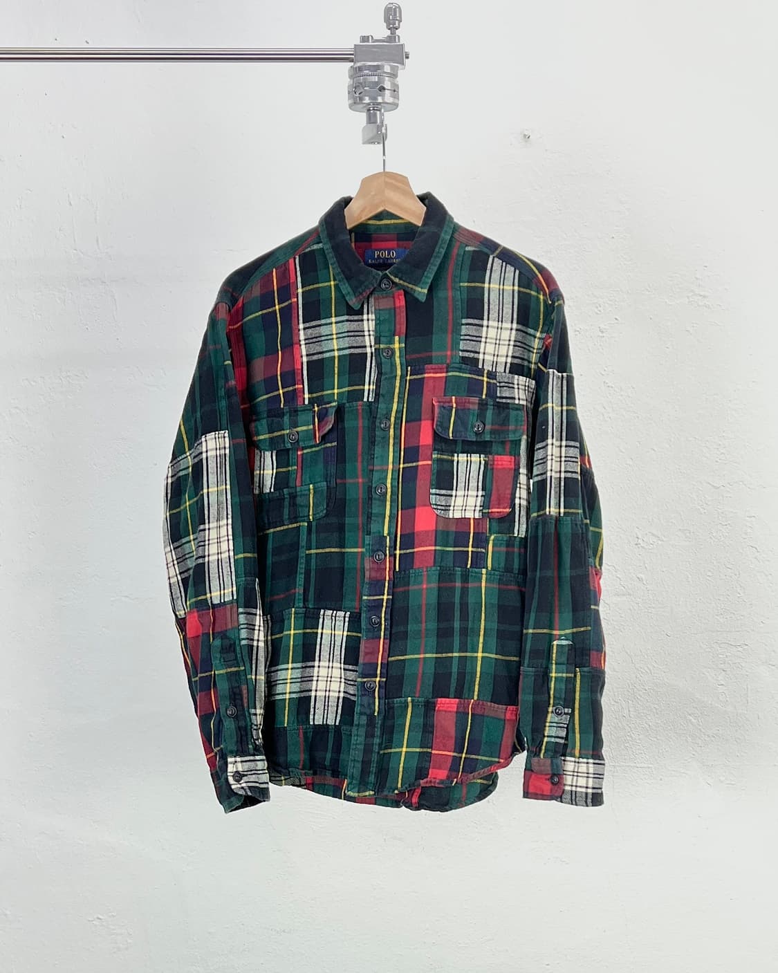 폴로 랄프로렌 믹스 패치워크 클래식 핏 코튼 셔츠 상품이미지1