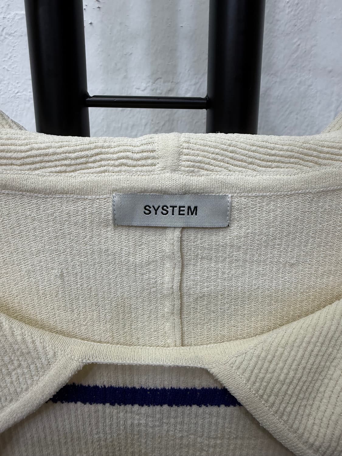 정품) SYSTEM 시스템 한섬 23ss 반팔 니트 90F 상품이미지6