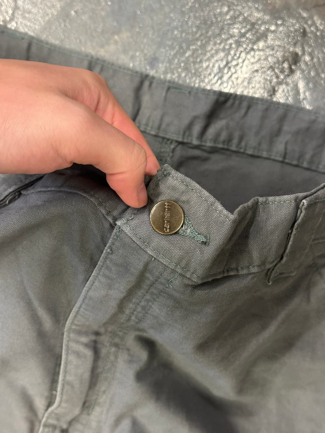 칼하트 오리지널 덩가리핏 워크팬츠 차콜 38x32 상품이미지3