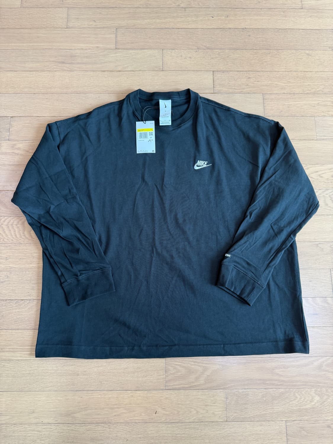 [S] 나이키 피스마이너스원 피마원 롱슬리브 긴팔 티셔츠 블랙 지디 상품이미지3