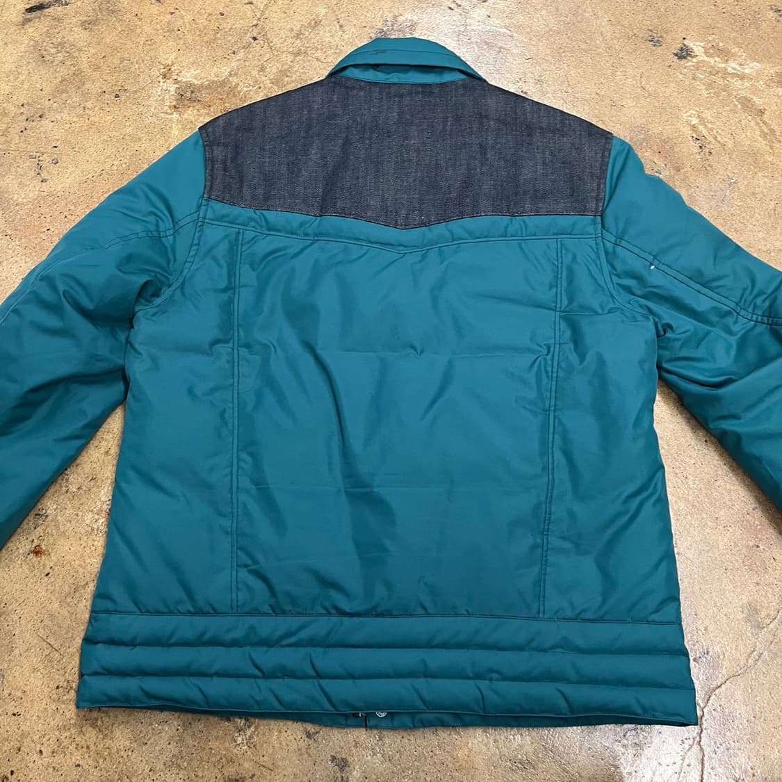 [정품/L] 리바이스 청록색 패딩 자켓 데님 배색 b14 상품이미지4