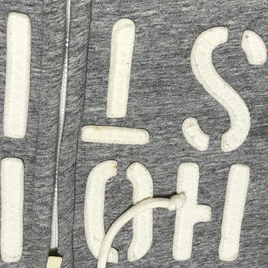 홀리스터 스펠로고 그레이 기모 후드집업 남성M 상품이미지4