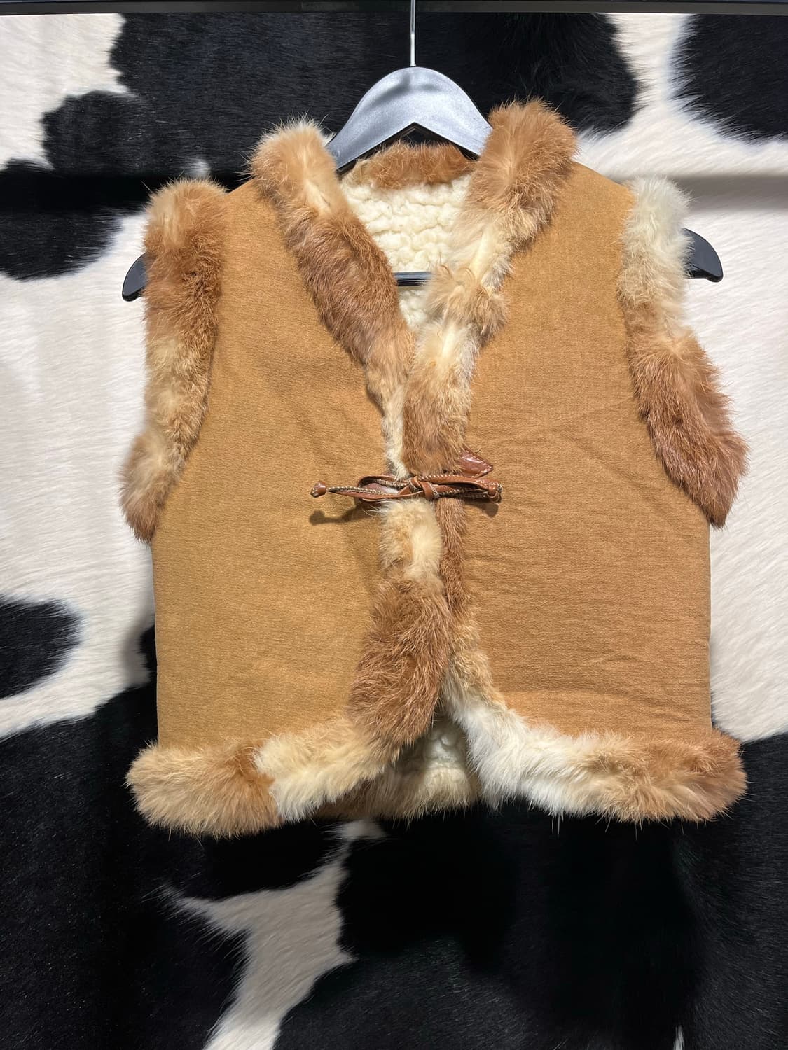 브라운 퍼 베스트 상품이미지1