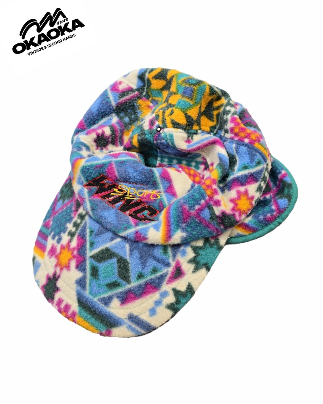 90's wing sports 이어플랩 플리스 캡 상품이미지1