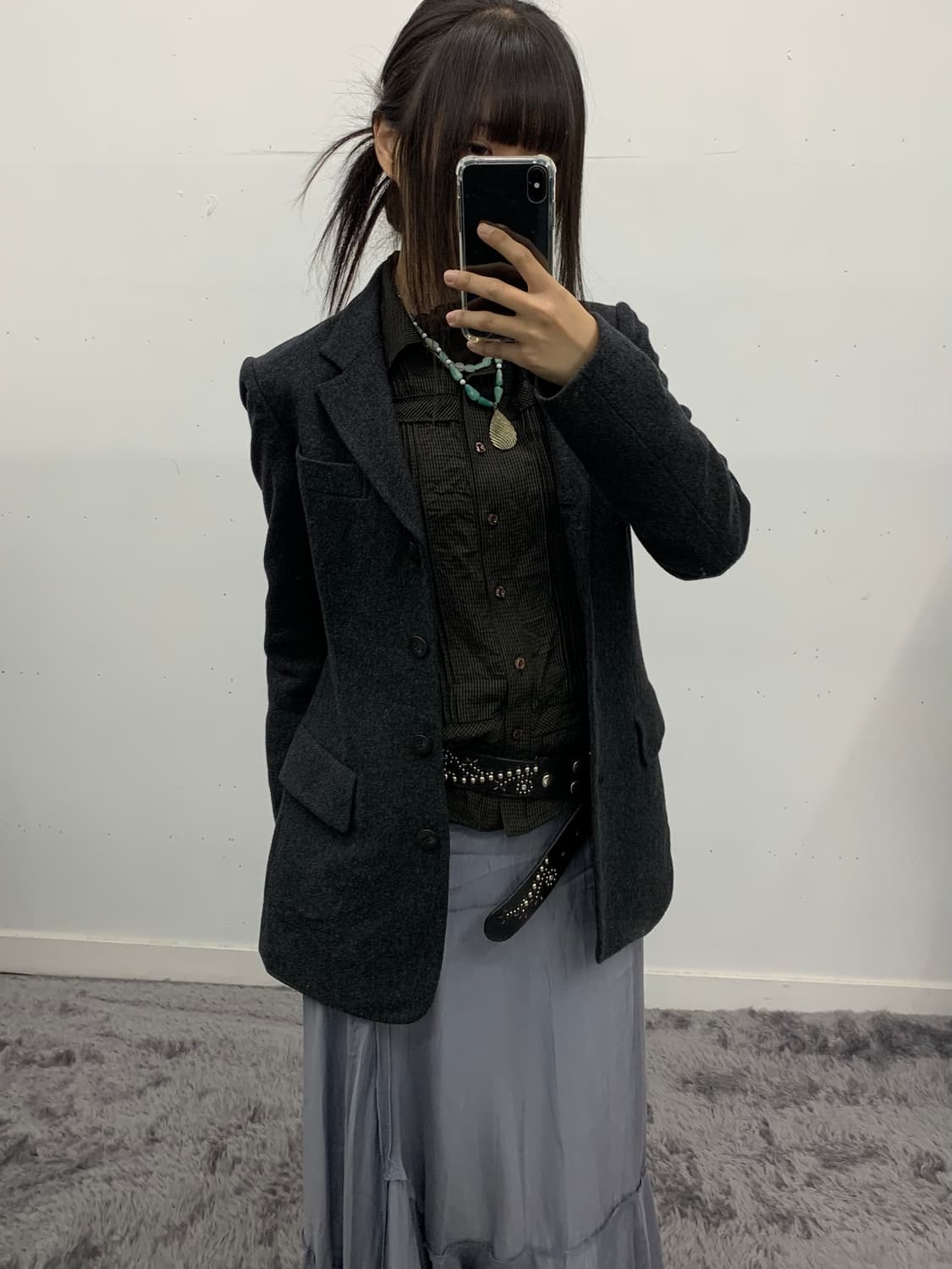 디테일 체크 셔츠 상품이미지4