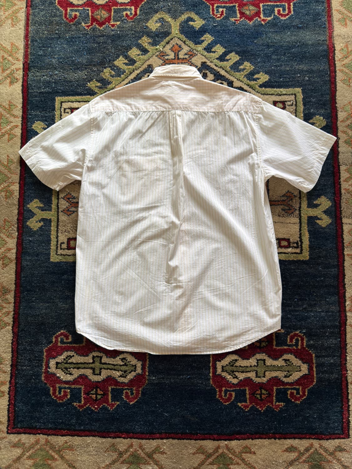 90s USA Stussy strip & check shirt  상품이미지2