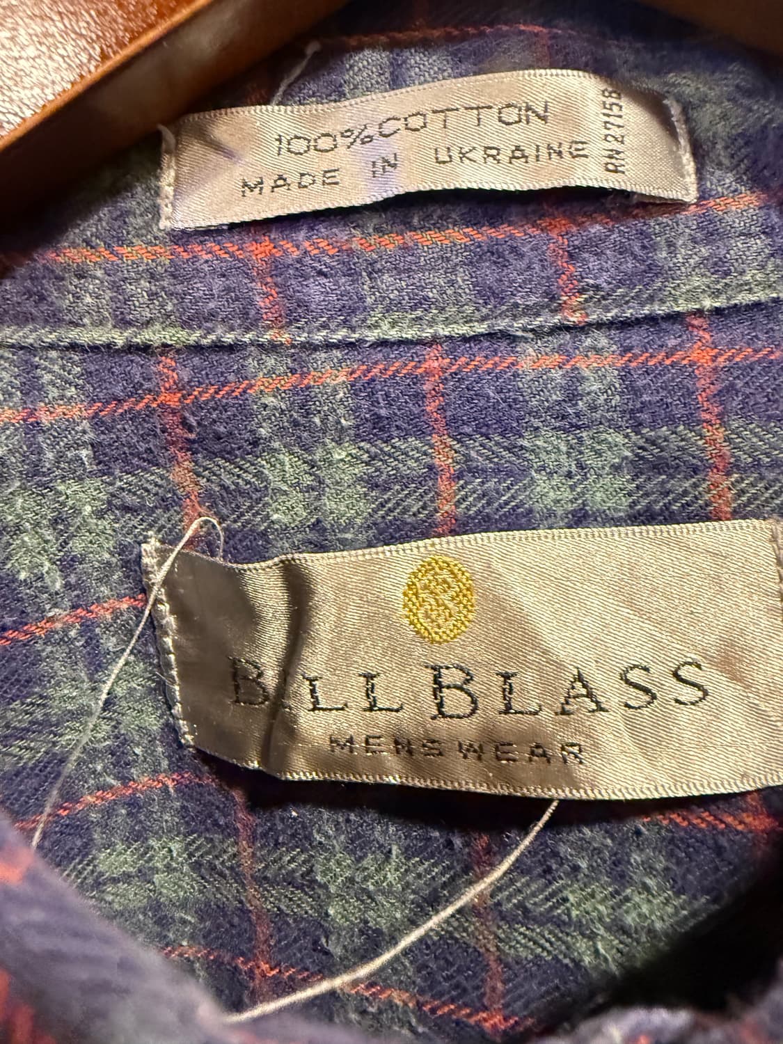 빈티지 그린 플란넬 체크셔츠 상품이미지2