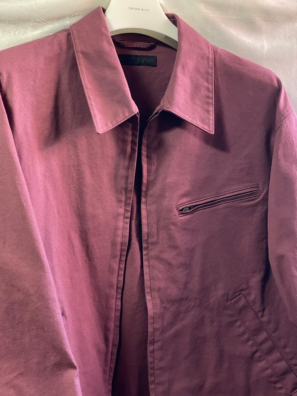 L 유니클로 집업 블루종 자켓 퍼플 상품이미지3