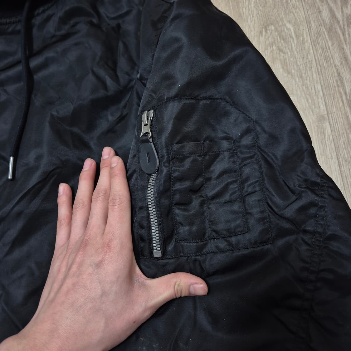 스파오 사이드포켓 후드 MA-1 항공점퍼 L(100) 상품이미지4