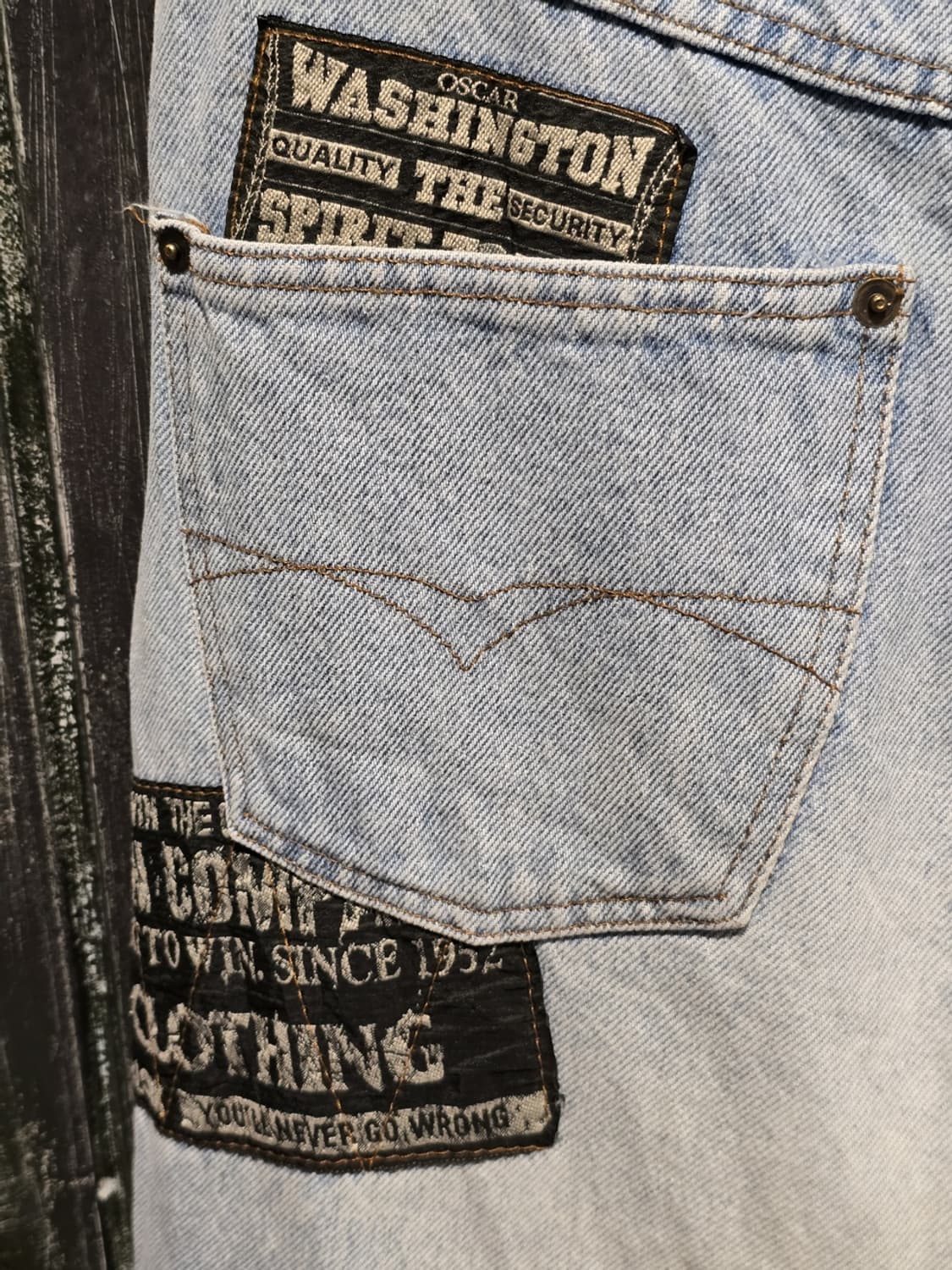 90s OSCAR WASHINGTON Patchwork Jeans 상품이미지7