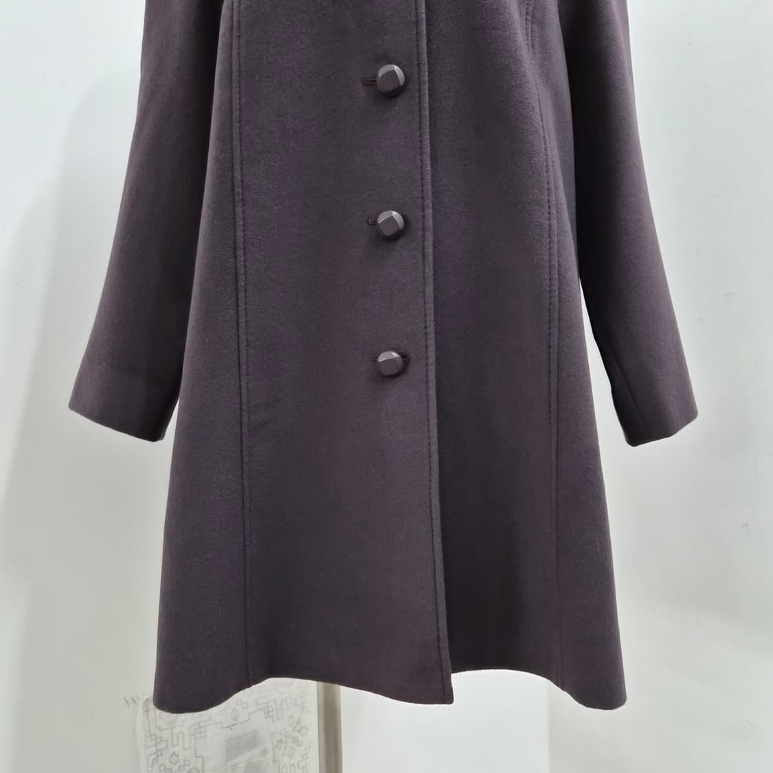 Leilian 캐시미어100 하이넥 클래식 코트 상품이미지5