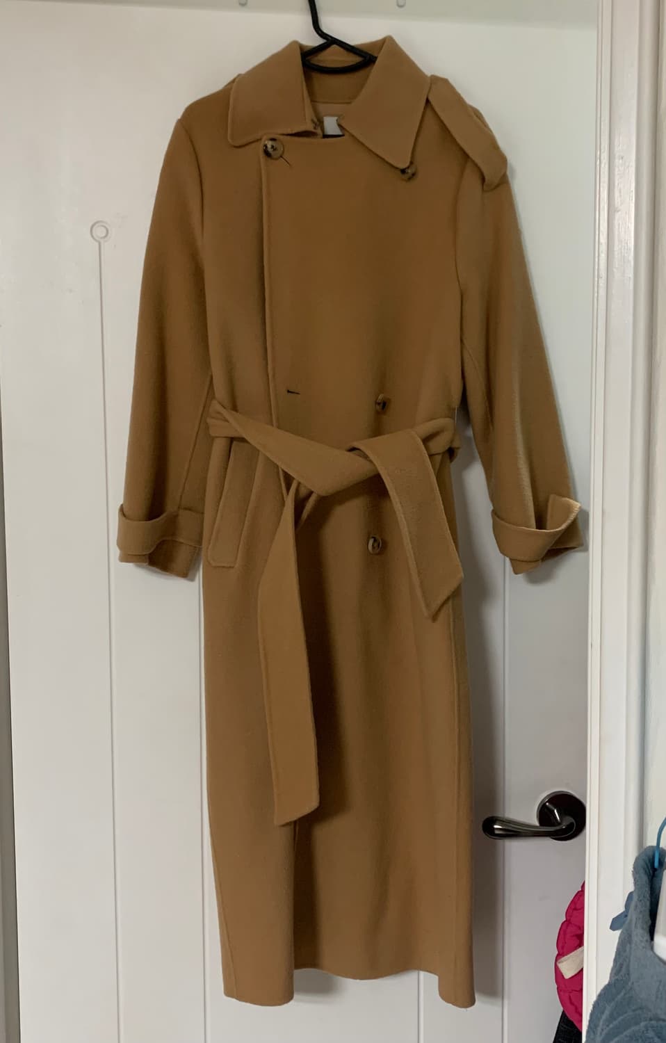 카멜 벨트 롱코트 상품이미지1