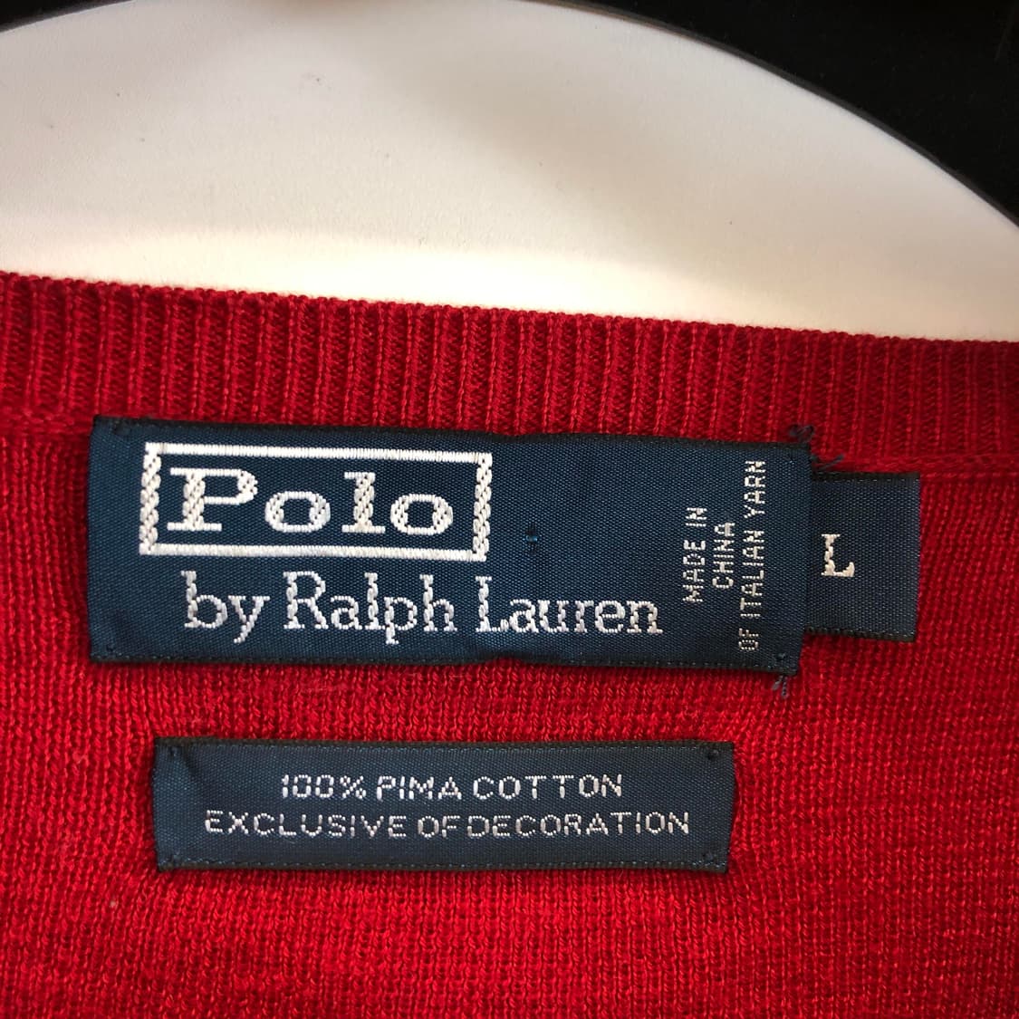 폴로 랄프로렌 피마코튼 니트 L 상품이미지5