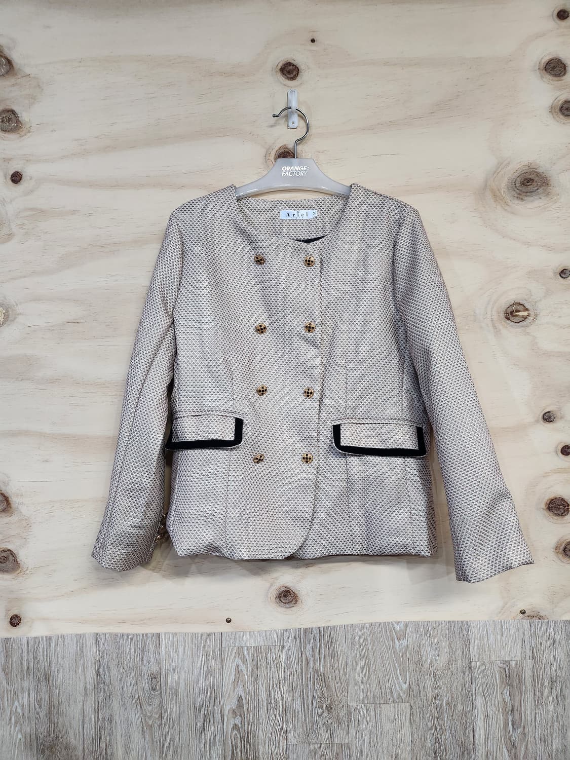 1017) 여성 금장버튼 투피스 상품이미지1