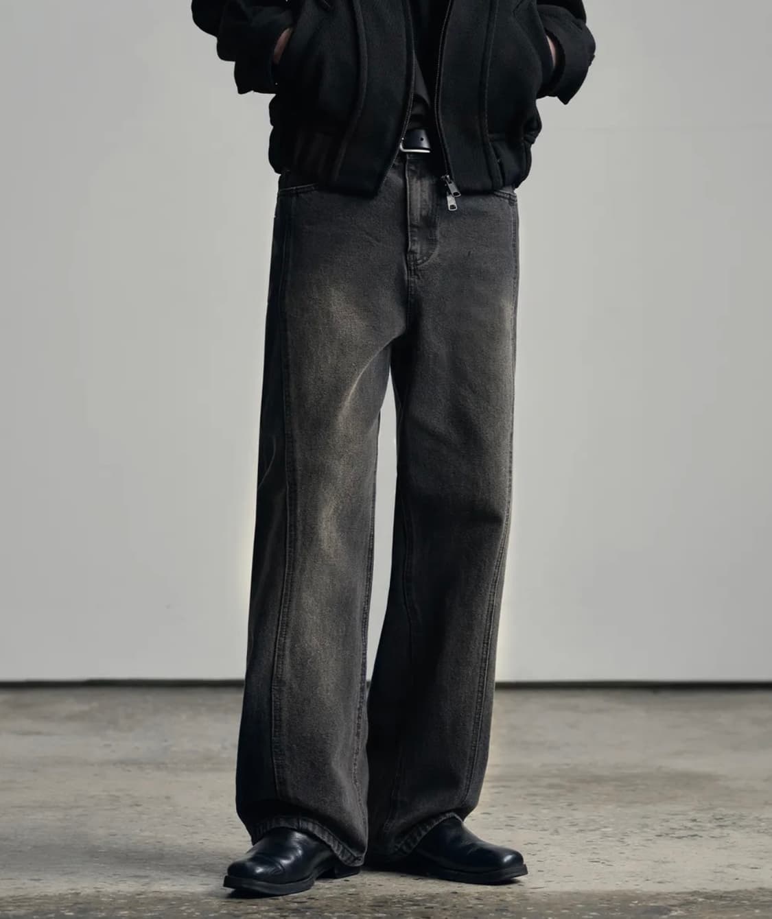 아워데이즈 웨이비 커브드 데님팬츠 상품이미지1