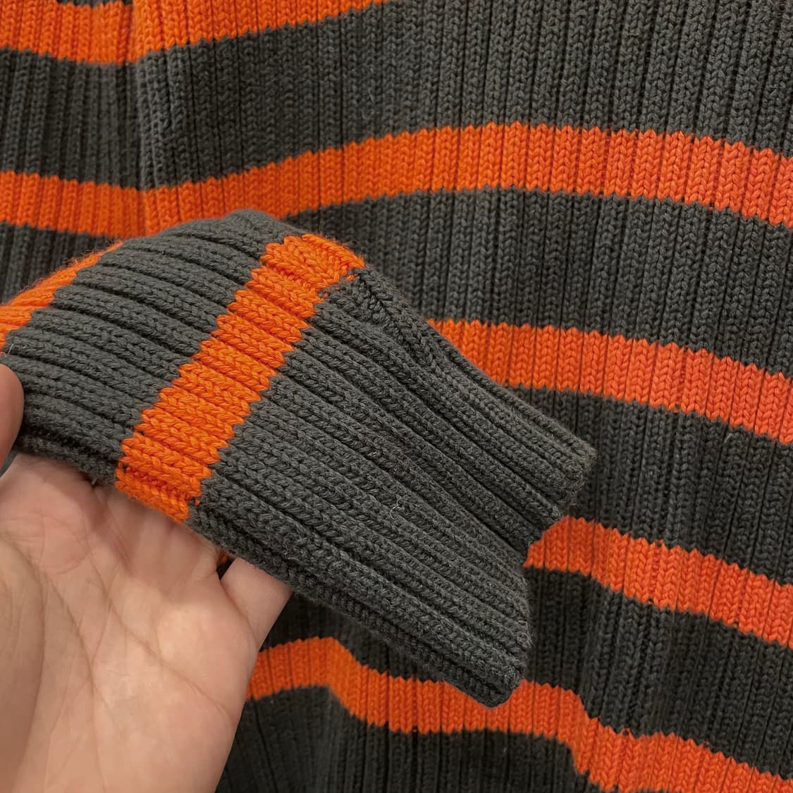 폴로 진스 패치 로고 스트라이프 터틀 넥 니트 스웨터 컨트리  상품이미지5