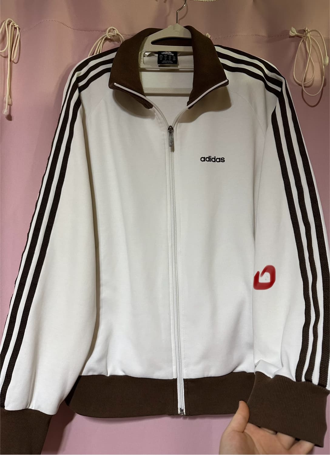 아디다스져지 아디다스 베켄바우어 화이트 브라운 대장 희귀 트랙탑 집업 상품이미지7