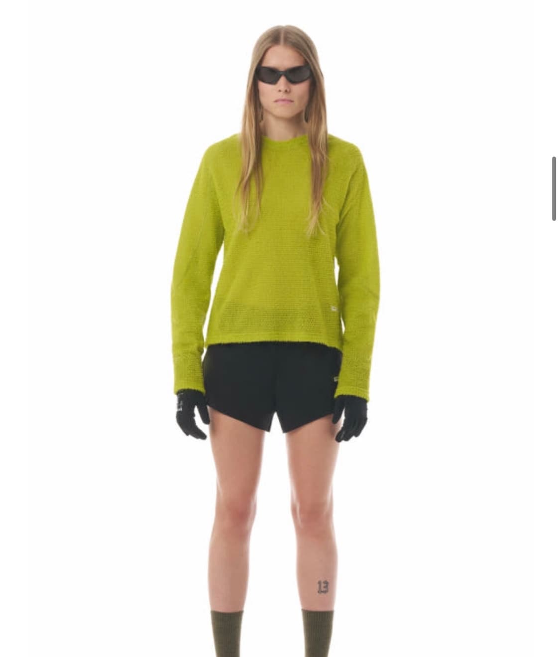 Satisfy 퍼즈 플리스 롱 티셔츠 그린 XL 상품이미지1