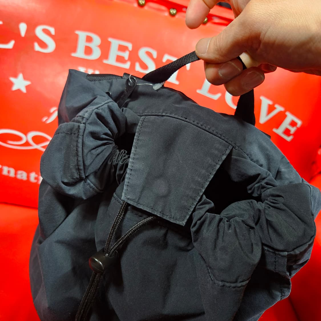 유니클로 나일론 드로우 스트링 백팩 Free 상품이미지3