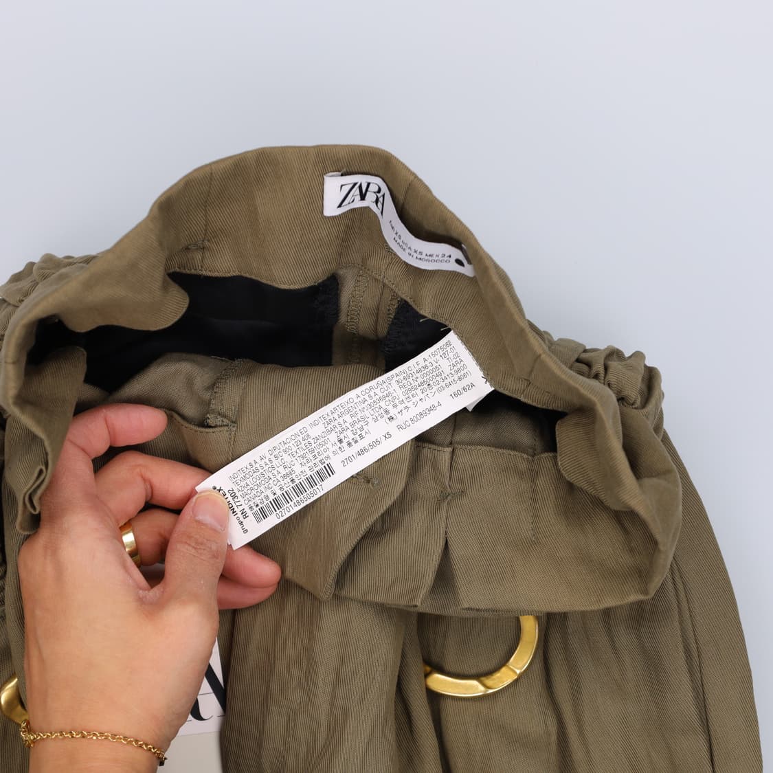 [EUR XS] 새상품 자라 여성 벨트팬츠 0105H2 상품이미지4