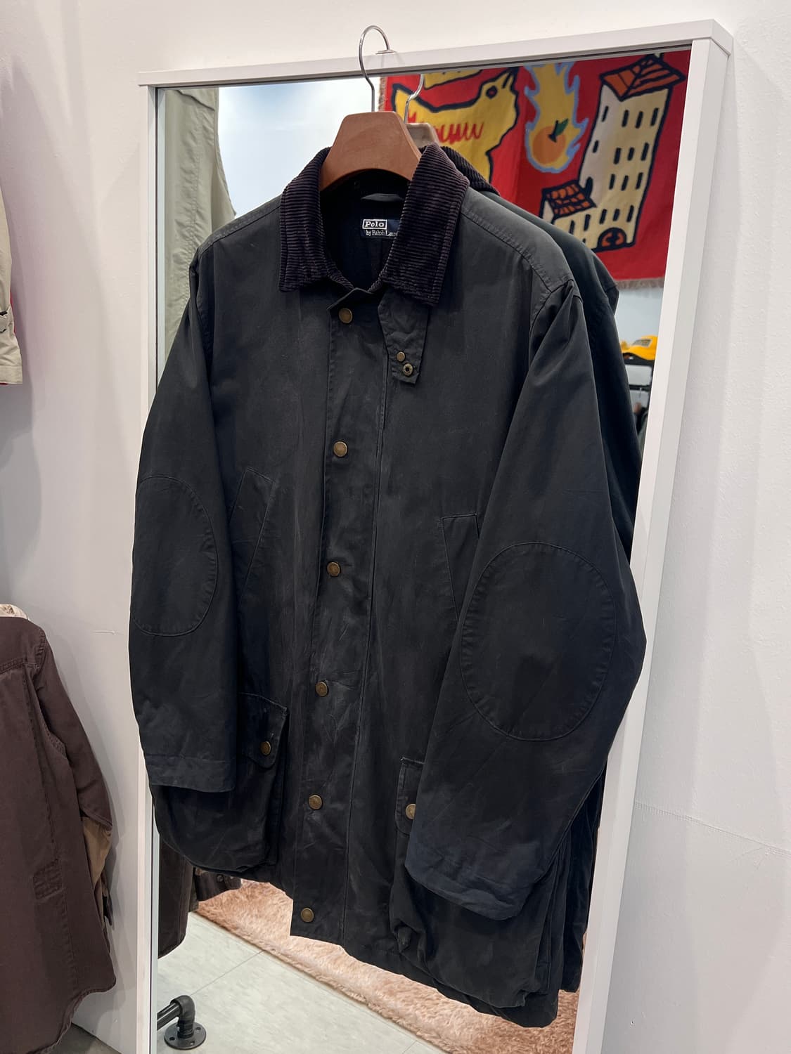 90s Polo ralph lauren 폴로 랄프로렌 왁스코튼 헌팅 자켓 상품이미지1