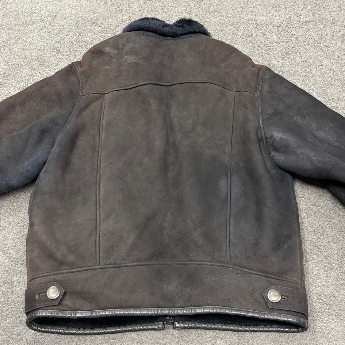 [정품/105] 입생로랑 레더 무스탕 자켓  상품이미지4