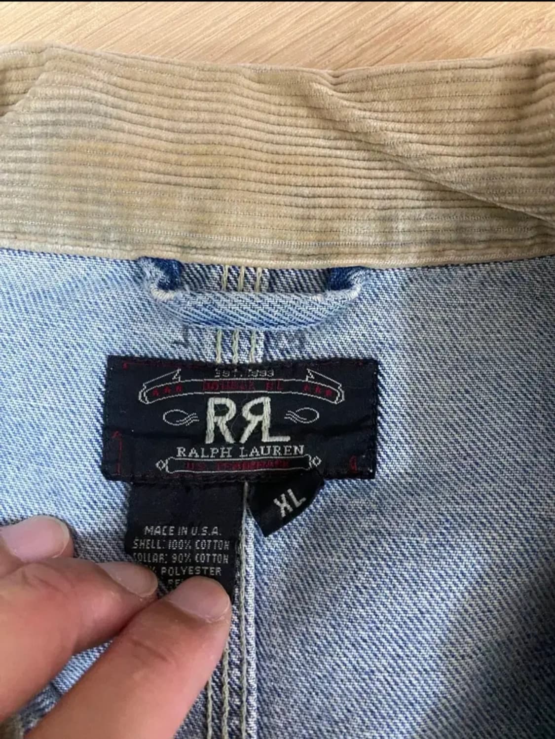 90s RRL 더블알엘 코듀로이 덩가리 데님자켓 상품이미지3