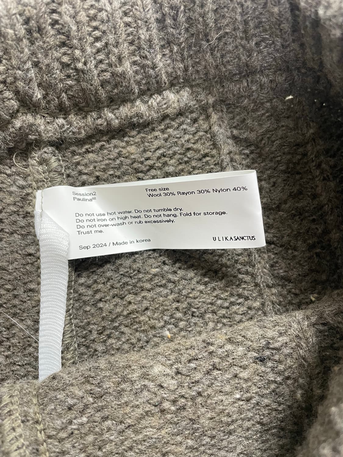 울리카상투스 니트쇼츠 브라운 상품이미지2