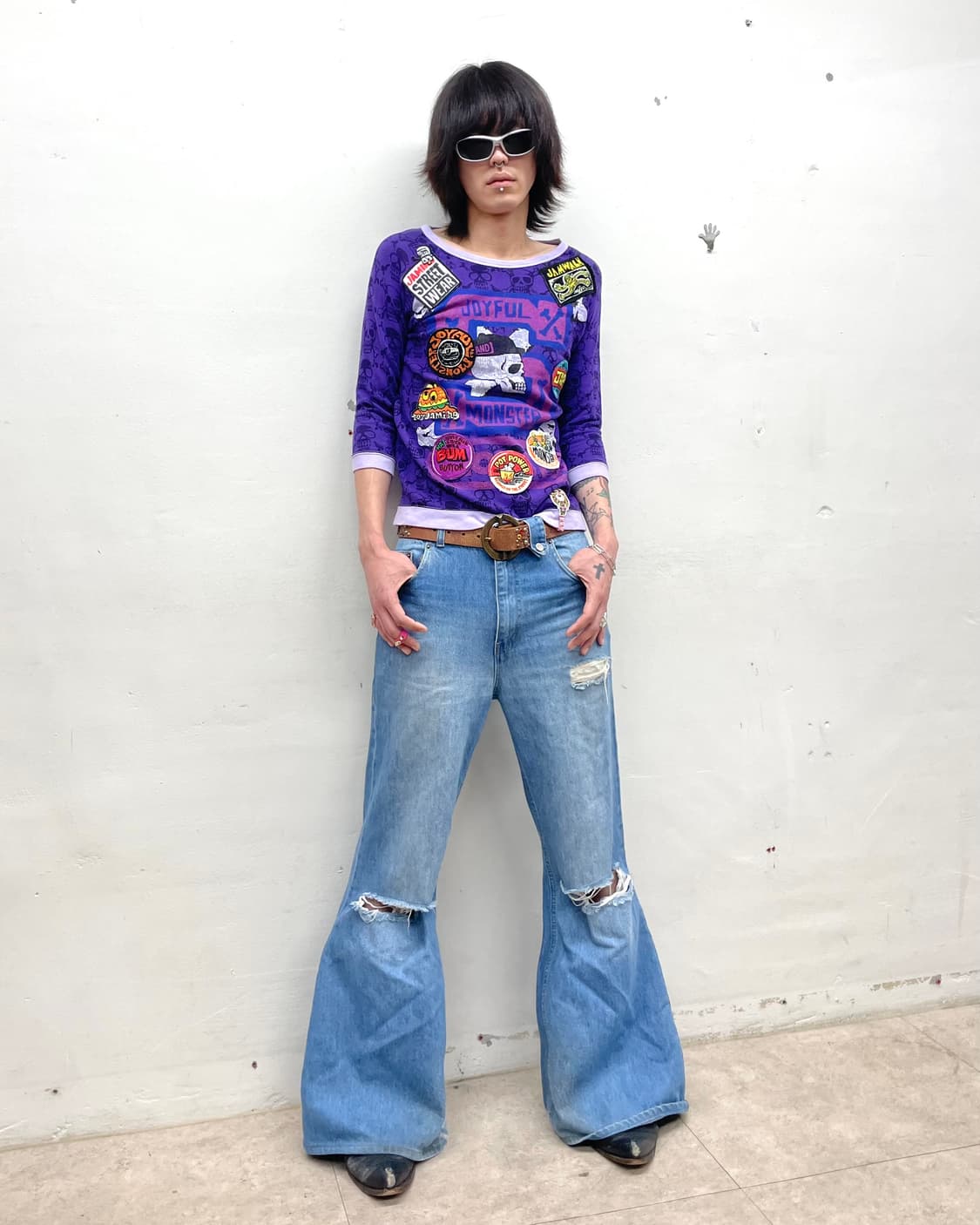 Skeleton Wappen Purple Jam Half Sleeve  상품이미지7