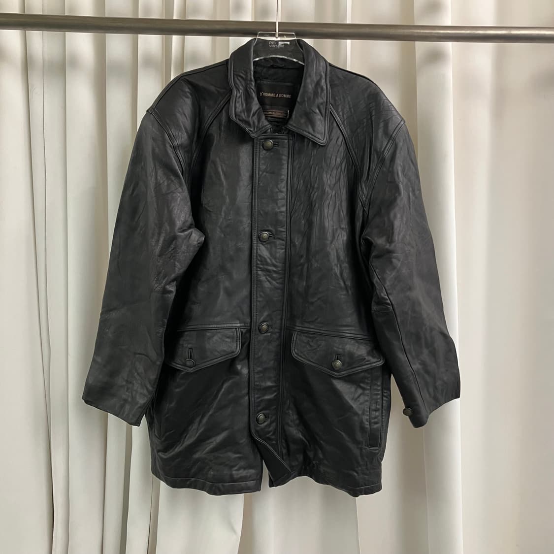 D’HOMME A HOMME 양가죽 하프 코트 L 상품이미지1