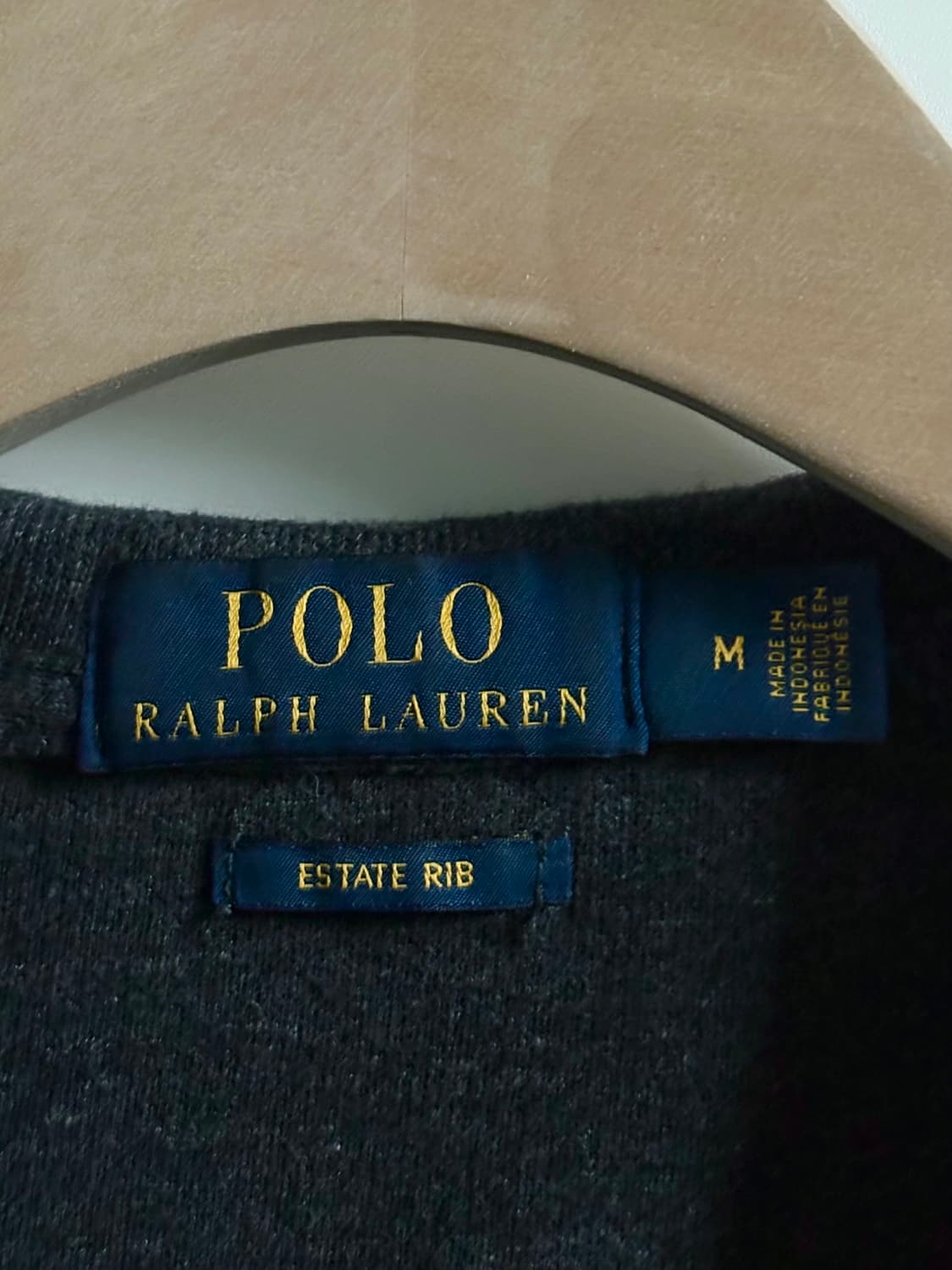 Polo 폴로 랄프로렌 신형라벨 차콜컬러 하프집업 니트 상품이미지5