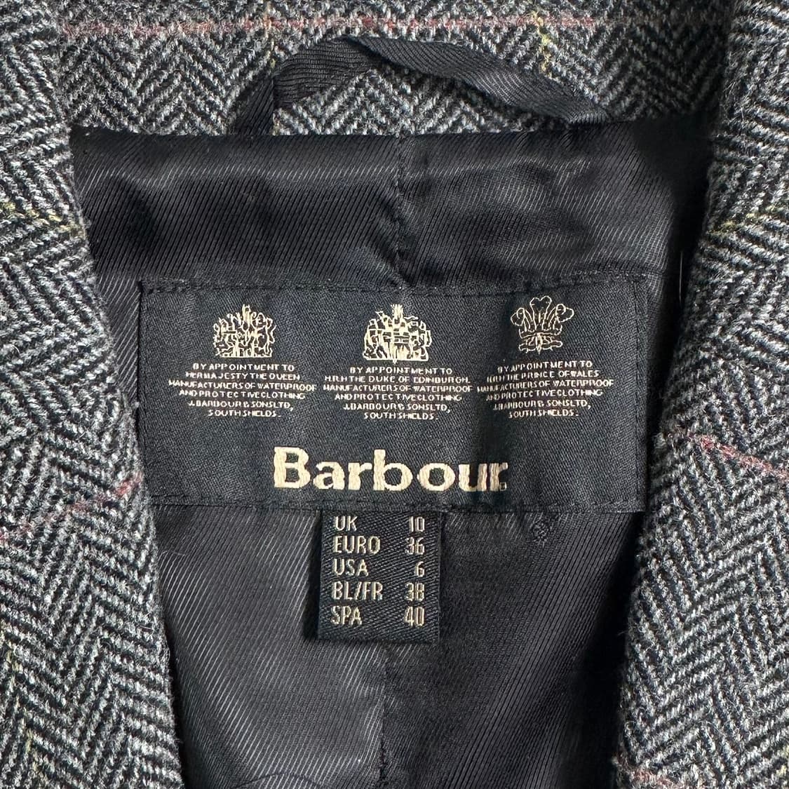 바버 헤링본 울 블레이저 상품이미지6