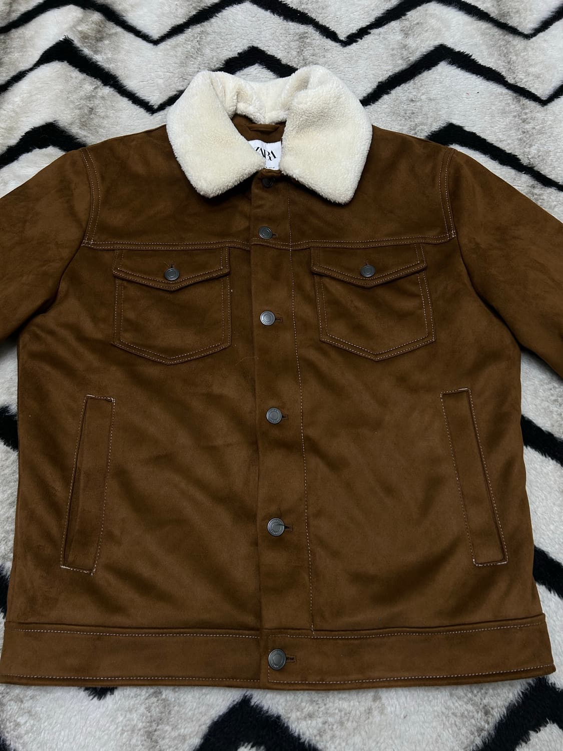 [한국L]ZARA 스웨이드 투포켓 자켓/브라운 상품이미지2