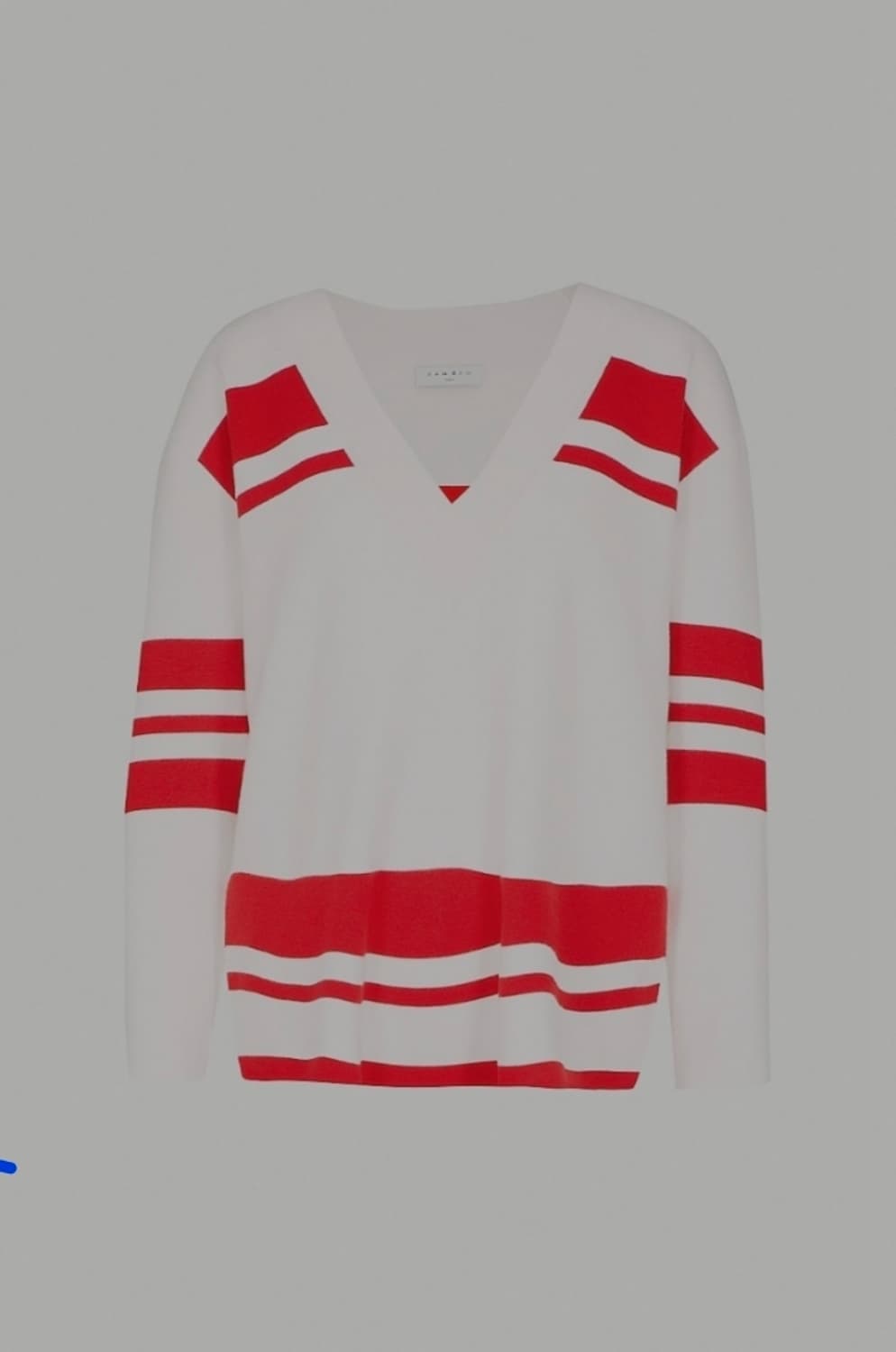 산드로 브이넥 스트라이프 루즈핏 니트 탑 1 사이즈 상품이미지3