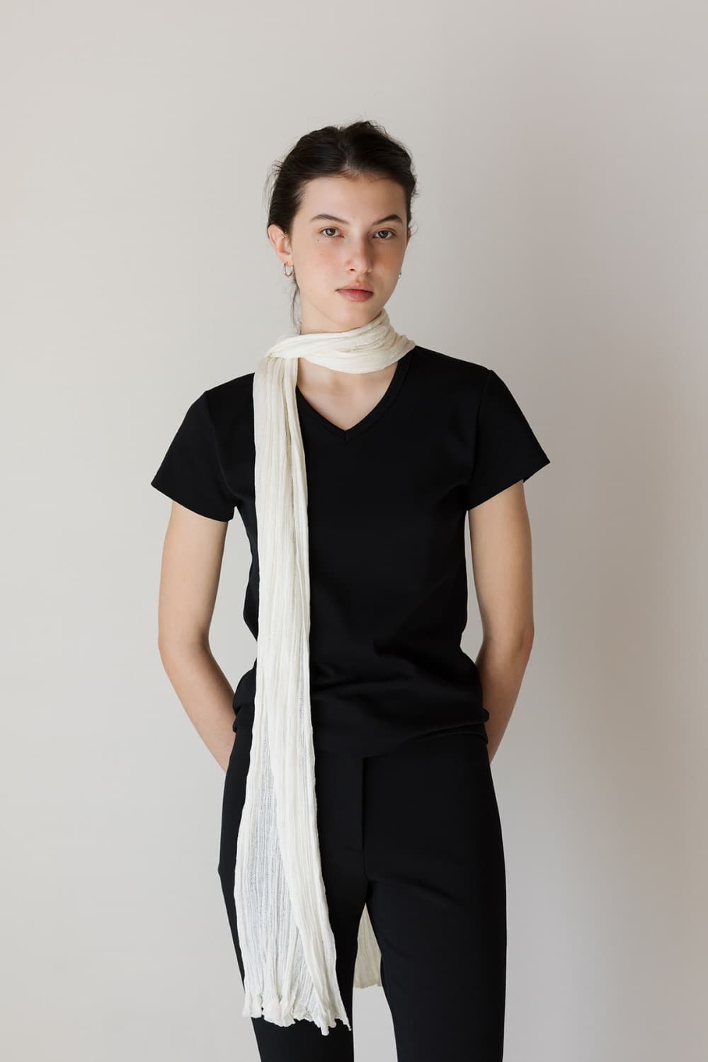 수아마르 Rua Wrinkle Scarf (Cream) 상품이미지1