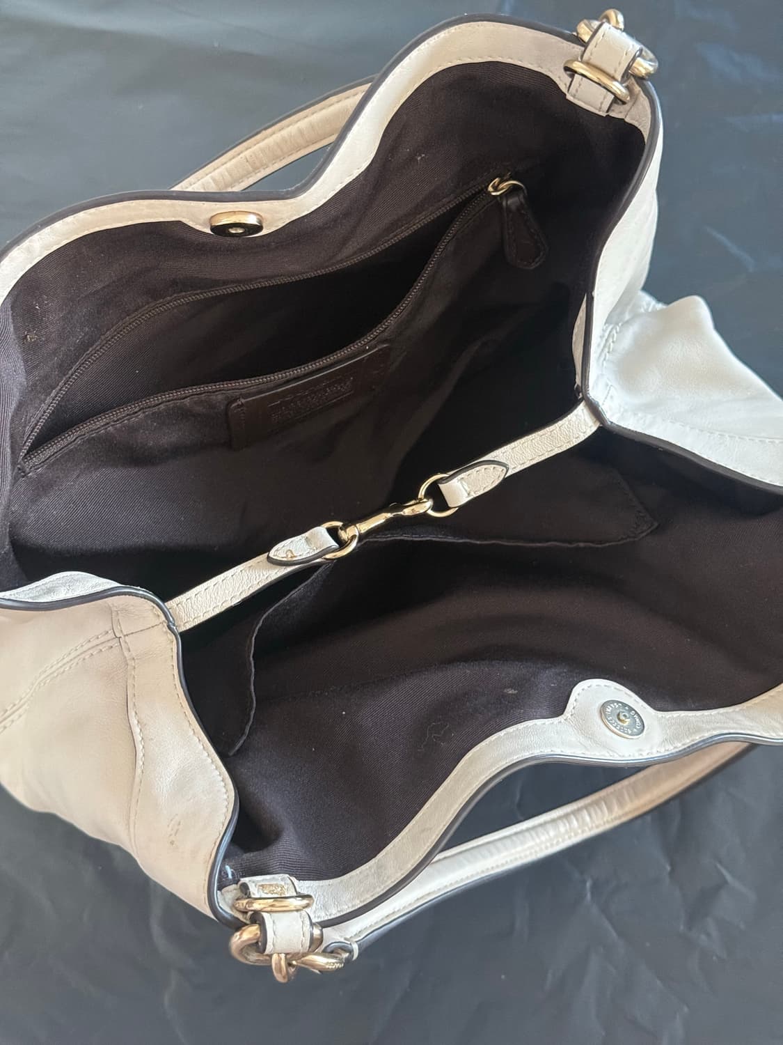 코치 시그니처 자카드 아이보리 호보 숄더백 Y2K 상품이미지7