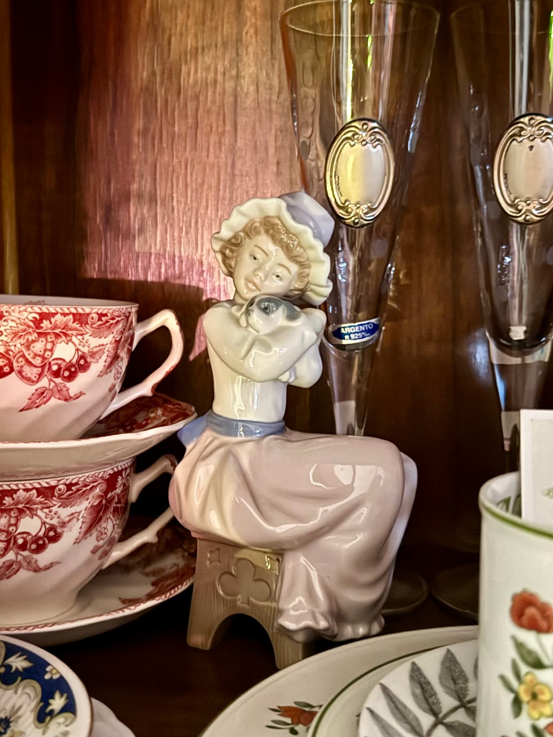 야드로 나오 강아지를 안은 소녀 도자기 피겨린 스페인 상품이미지2