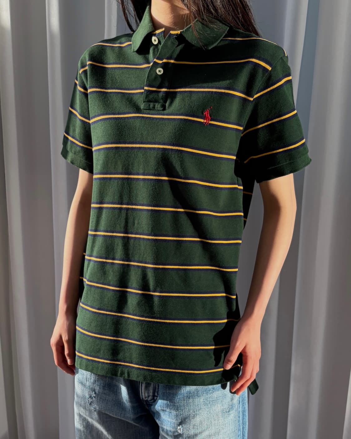 [S]폴로 랄프로렌 스트라이프 카라 티셔츠 상품이미지3