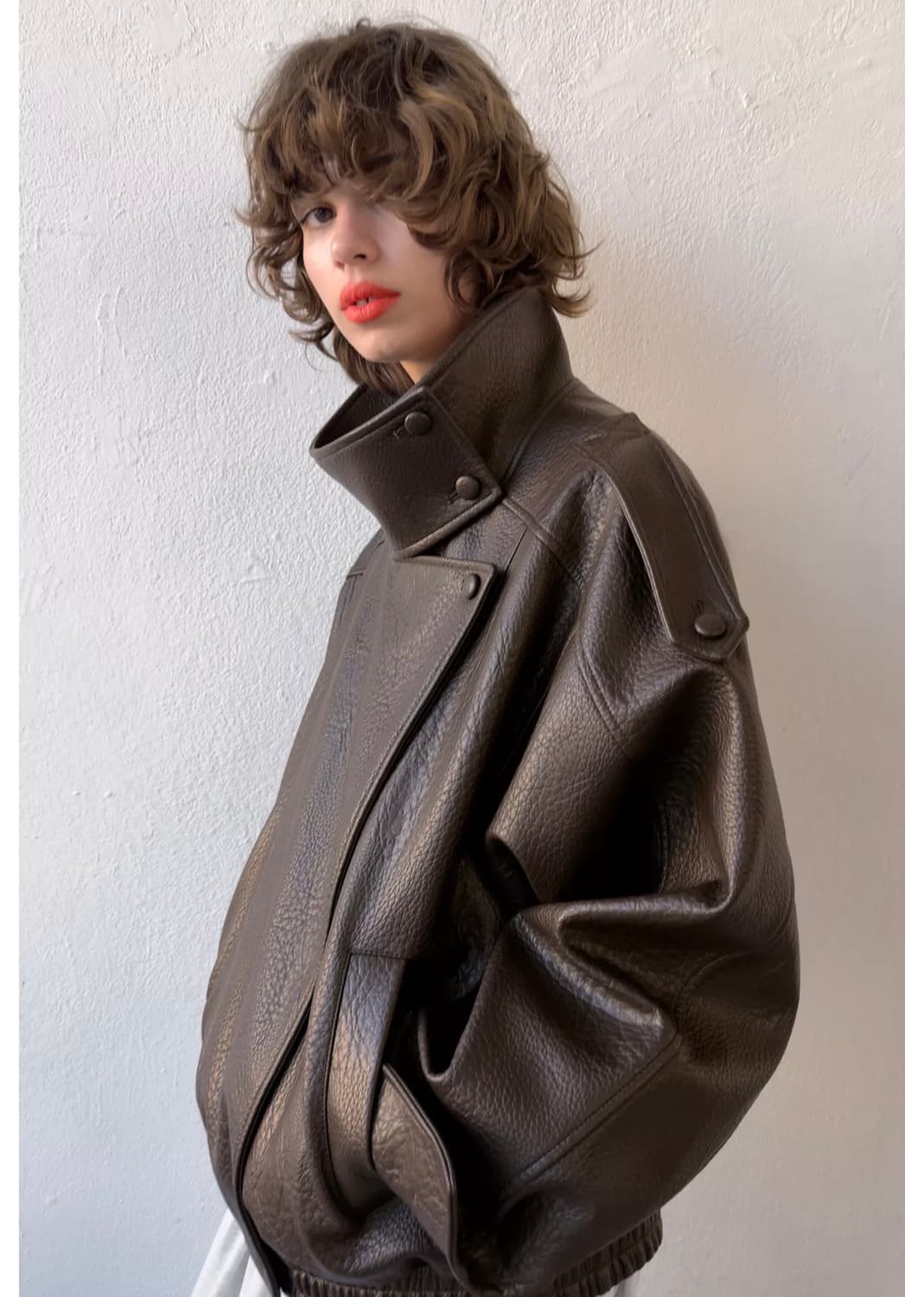 L 자라 페이크 레더 점퍼 생로랑맛 상품이미지2