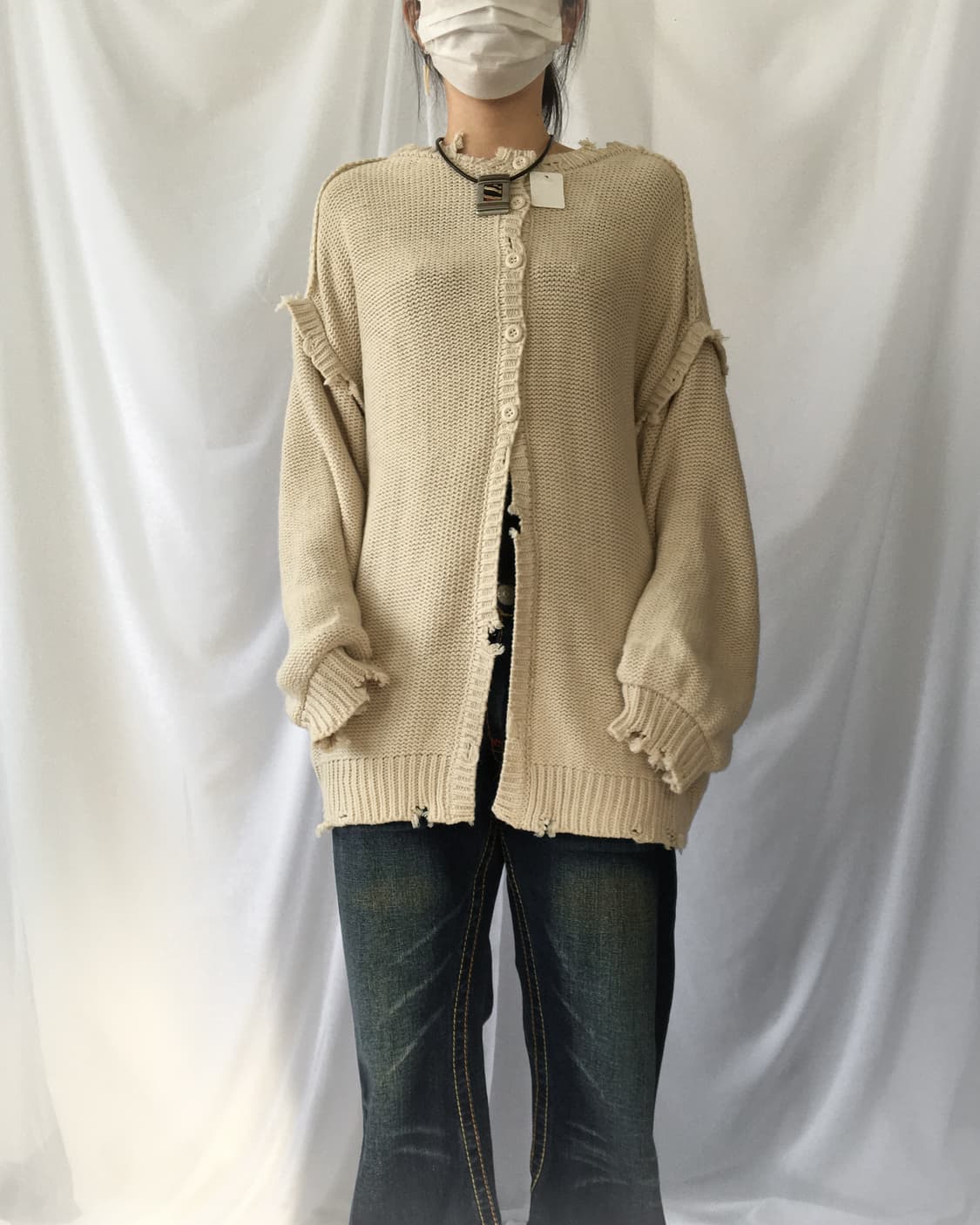 Grunge point knit cardigan 상품이미지6