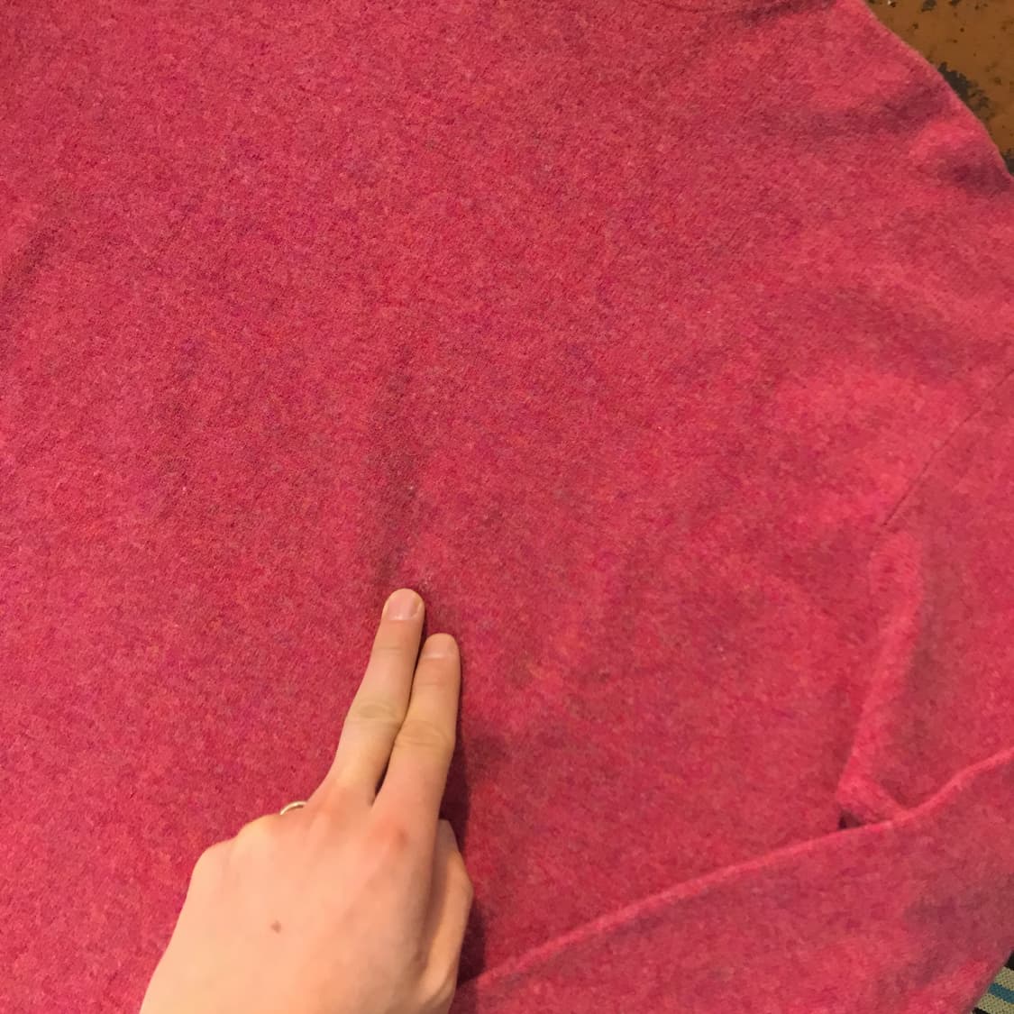 Italy 베네통 인디 핑크 울 터틀넥 니트 남상 110 여성 오버핏 상품이미지5