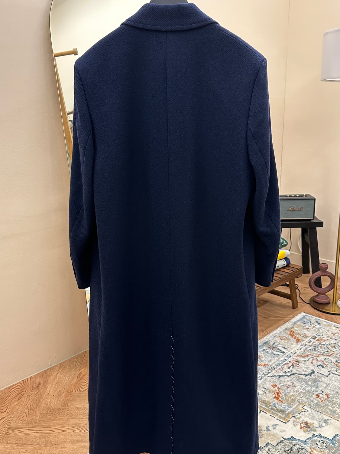 [새제품] AMI 아미 오버사이즈 울코트 네이비 40 상품이미지2