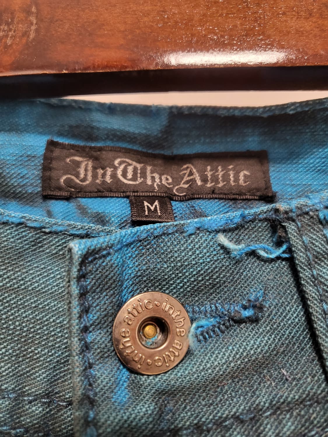 인더애틱 00s y2k 타이다이 코팅데님팬츠  컬처브랜드 상품이미지2